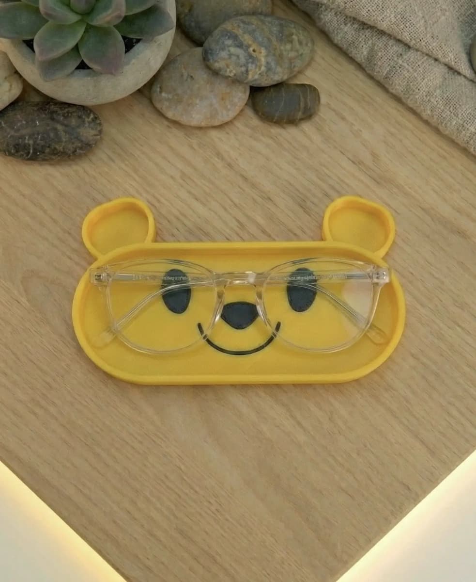 Porta Óculos Decorativo Personagens | Organizador De Mesa Amarelo