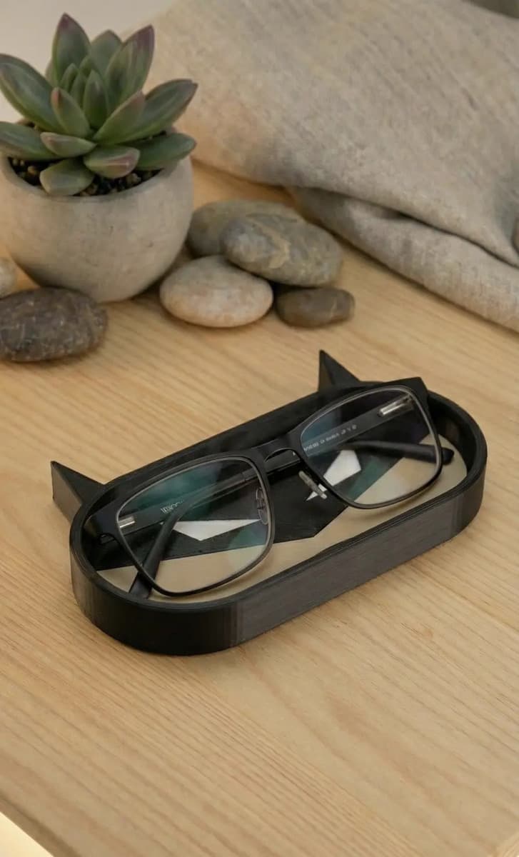 Porta Óculos Decorativo Personagens | Organizador De Mesa Preto