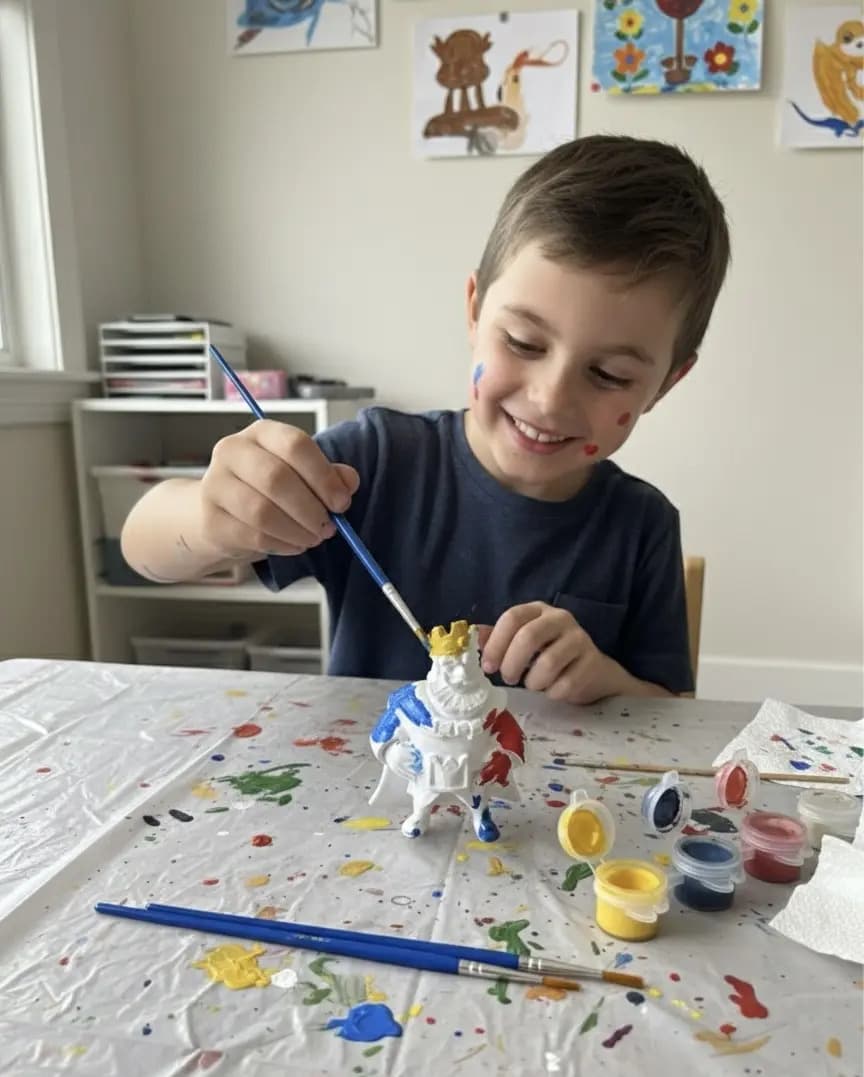 Kit De Pintura Miniatura Rei Clash Royale + Tintas E Pincéis
