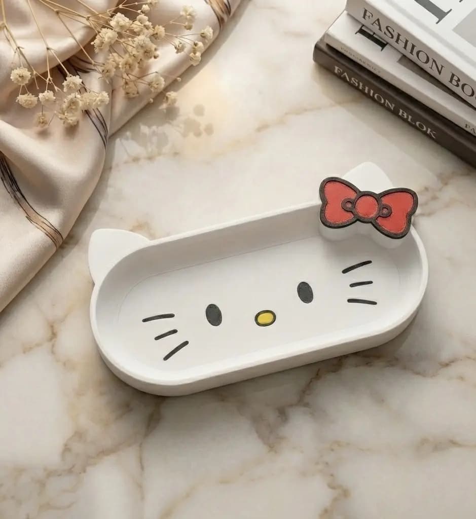 Porta Óculos Decorativo Personagens | Organizador De Mesa Vermelho
