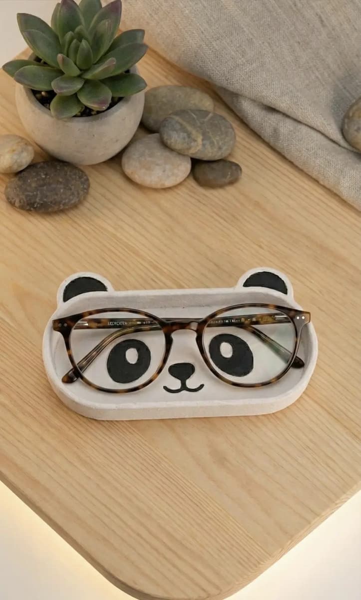 Porta Óculos Decorativo Personagens | Organizador De Mesa Branco