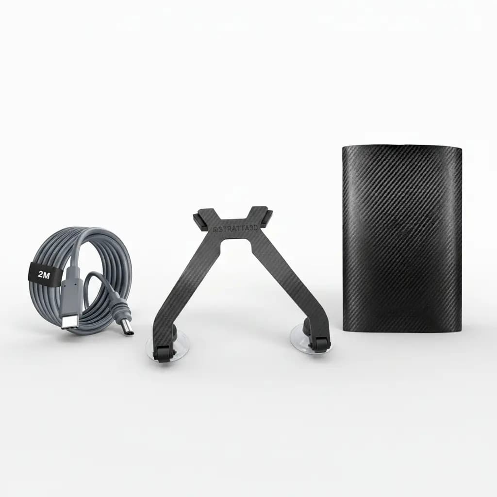 Kit Suporte Painel Starlink Mini  + Cabo 2m Usb-c + Película