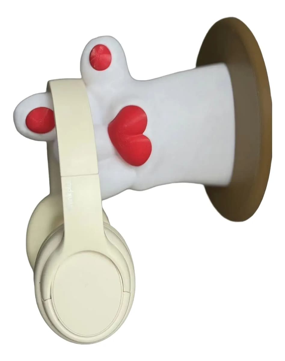 Suporte Gamer Para Fone De Ouvido Pata De Gato Decorativo